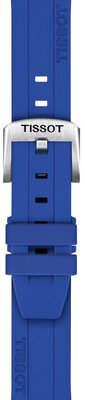 Curea de silicon T852.051.023 18mm, culoarea albastră, Quick Release