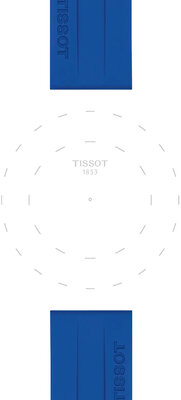 Curea de silicon Tissot T852.050.991 22mm, culoarea albastră, Quick Release