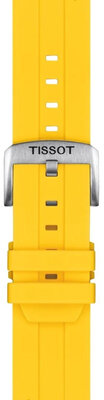 Curea de silicon Tissot T852.050.993 22mm, culoarea galbenă, Quick Release
