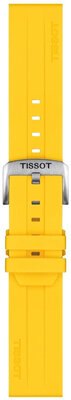 Curea de silicon Tissot T852.050.993 22mm, culoarea galbenă, Quick Release