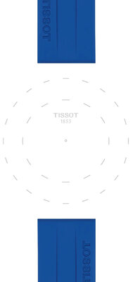 Curea de silicon Tissot T852.051.021 22mm, culoarea albastră, Quick Release