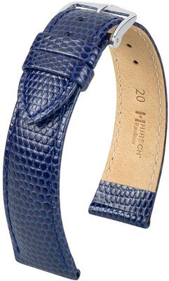 Curea din piele Hirsch Rainbow L 12322680NQ-2, albastru, piele de vițel, lungime L