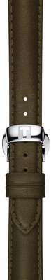 Curea din piele Tissot T852.046.066 15mm, culoarea verde, Quick Release
