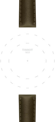 Curea din piele Tissot T852.046.066 15mm, culoarea verde, Quick Release