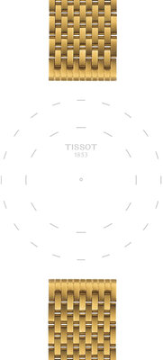 Brățară din oțel Tissot T852.049.487 20mm, culoarea auriu, Quick Release