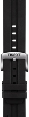 Curea de silicon Tissot T852.047.708 22mm, culoarea neagră, Quick Release