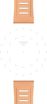 Curea de silicon Tissot T852.050.298 21mm, culoarea bej