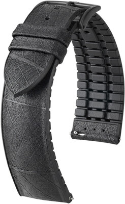 Curea din piele Hirsch Leaf L 0925046050-5, negru, lungime L, eliberare rapidă