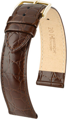 Curea din piele Hirsch Crocograin 12302810NQ-1, culoarea maro, piele de vițel