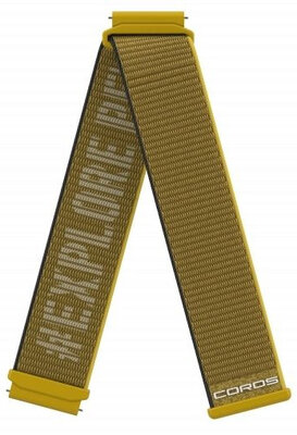 Curea de nylon Coros (pentru Apex 2 Pro), galbenă, scurtată, eliberare rapidă