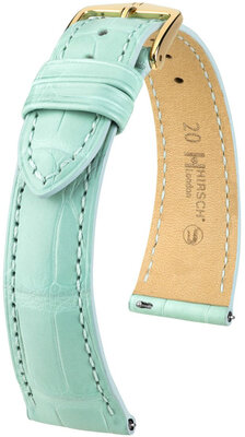 Curea din piele Hirsch London 04307181-7, culoarea albastră, piele de aligator, Quick Release