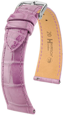 Curea din piele Hirsch London 04307187-2, culoarea violet, piele de aligator, Quick Release
