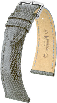 Curea din piele Hirsch London L 04366030-2, gri, piele de șopârlă, lungime L, eliberare rapidă