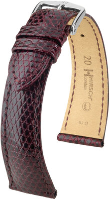 Curea din piele Hirsch London L 04366060-2, violet, piele de șopârlă, lungime L, eliberare rapidă