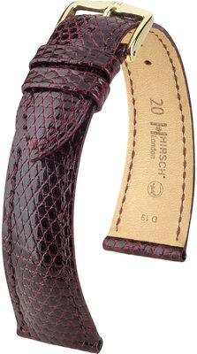 Curea din piele Hirsch London L 04366060-7, violet, piele de șopârlă, lungime L, eliberare rapidă