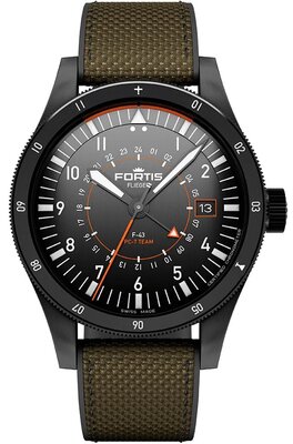Fortis Flieger F-43 Triple-GMT Automatic COSC Chronometer F4260004 Limited Edition 100pcs (+ curea de rezervă)