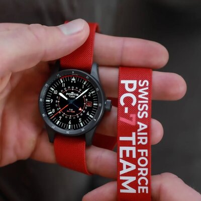 Fortis Flieger F-43 Triple-GMT Automatic COSC Chronometer F4260004 Limited Edition 100pcs (+ curea de rezervă)