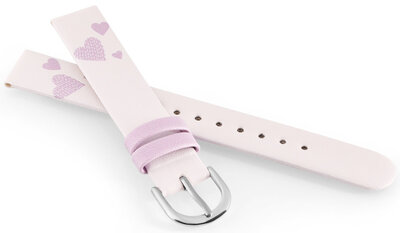 Curea din piele artificială JVD RJ7237.1 14mm, culoarea roz, pentru copii