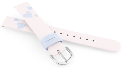 Curea din piele artificială JVD RJ7237.2 14mm, culoarea roz, pentru copii