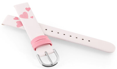 Curea din piele artificială JVD RJ7237.3 14mm, culoarea roz, pentru copii
