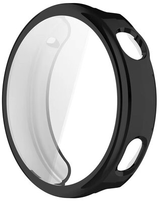 Capac de protecție (pro Huawei Watch GT 6, 41mm), plastic, culoarea neagră + sticlă
