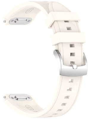 Curea de silicon Ricardo 18mm (pro Huawei Watch GT 6, 41mm), culoarea bej, QuickFit