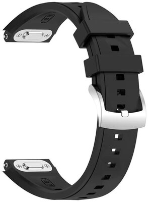 Curea de silicon Ricardo 18mm (pro Huawei Watch GT 6, 41mm), culoarea neagră, QuickFit