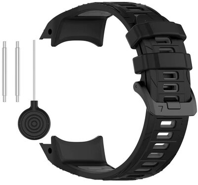Curea de silicon Ricardo 22mm (pro Garmin Instinct 3, 45mm), culoarea neagră
