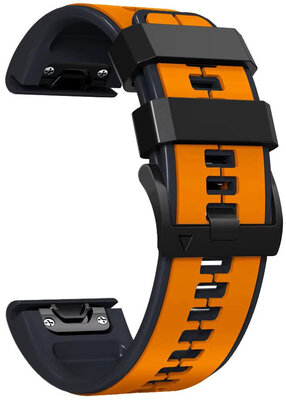 Curea de silicon Ricardo 26mm (pro Garmin Fenix 8/7X/6X (51mm), Tactix aj.), culoarea portocaliu V2, QuickFit