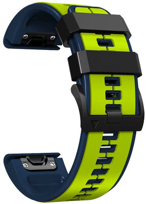 Curea de silicon Ricardo 26mm (pro Garmin Fenix 8/7X/6X (51mm), Tactix aj.), culoarea galbenă, QuickFit