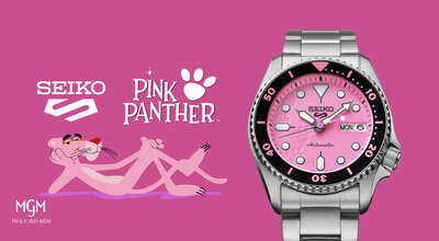 Seiko 5 Sports Automatic SRPM07K1 Pink Panther Limited Edition 9999pcs (+ curea de rezervă)