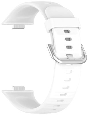 curea din silicon Ricardo Lavarone (pentru Huawei Watch Fit 3, 4, 4 Pro, 5, 5 Pro), White/Silver