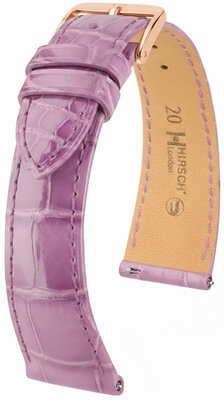 Curea din piele Hirsch London 04207187-7, culoarea violet, piele de aligator, Quick Release
