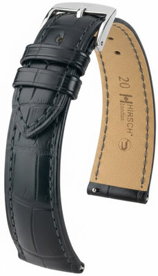 Curea din piele Hirsch London L 04207059NQ-2, negru, piele de aligator, lungime L