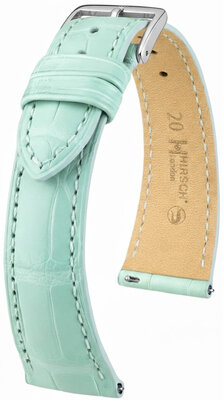 Curea din piele Hirsch London L 04307081-2, albastru, piele de aligator, lungime L, Quick Release