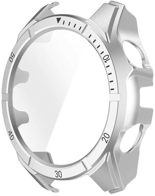 Capac de protecție (pro Garmin Fenix 8 SOLAR, 47mm), culoarea argintiu, transparent + Geam