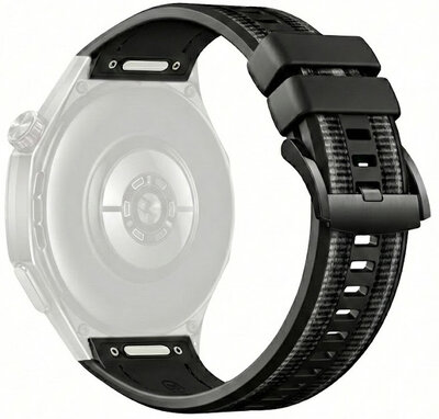 Curea de silicon Ricardo 22mm (pro Huawei Watch GT 6 Pro), culoarea neagră, QuickFit