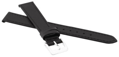 Curea din piele JVD R18201 20mm, culoarea neagră