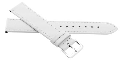 Curea din piele JVD R23004 18mm, albă