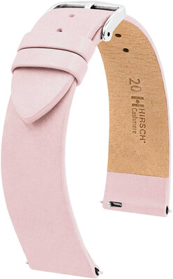 Curea din piele Hirsch Cashmere M 03902123-2, roz, piele de vițel, lungime M, Quick Release