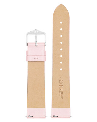 Curea din piele Hirsch Cashmere M 03902123-2, roz, piele de vițel, lungime M, Quick Release