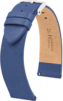 Curea din piele Hirsch Cashmere M 03902180-2, albastru, piele de vițel, lungime M, Quick Release