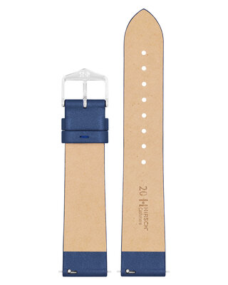 Curea din piele Hirsch Cashmere M 03902180-2, albastru, piele de vițel, lungime M, Quick Release