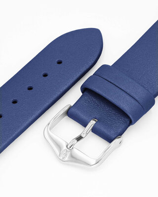 Curea din piele Hirsch Cashmere M 03902180-2, albastru, piele de vițel, lungime M, Quick Release