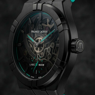 Maurice Lacroix Aikon Automatic Skeleton AI6028-DLB0B-030-H Label Noir Limited Edition 100pcs (+ curea de rezervă)