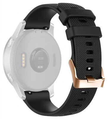 Curea din silicon Ricardo Aprica 18mm, Dark Black, Quick Release