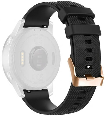 Curea de silicon Ricardo 20mm (pro Garmin Venu, Venu Sq, Venu Sq 2, Venu 2 plus aj.), culoarea neagră, Quick Release