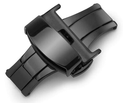 Neagră cataramă tip fluture Ricardo pentru ceasuri