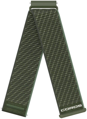 Curea de nailon Coros (pro Apex 4 42mm, Pace 4, Pace Pro aj.), culoarea verde, Quick Release
