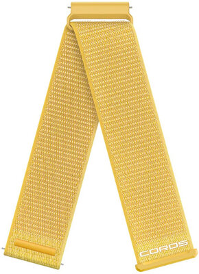 Curea de nailon Coros (pro Apex 4 42mm, Pace 4, Pace Pro aj.), culoarea galbenă, Quick Release